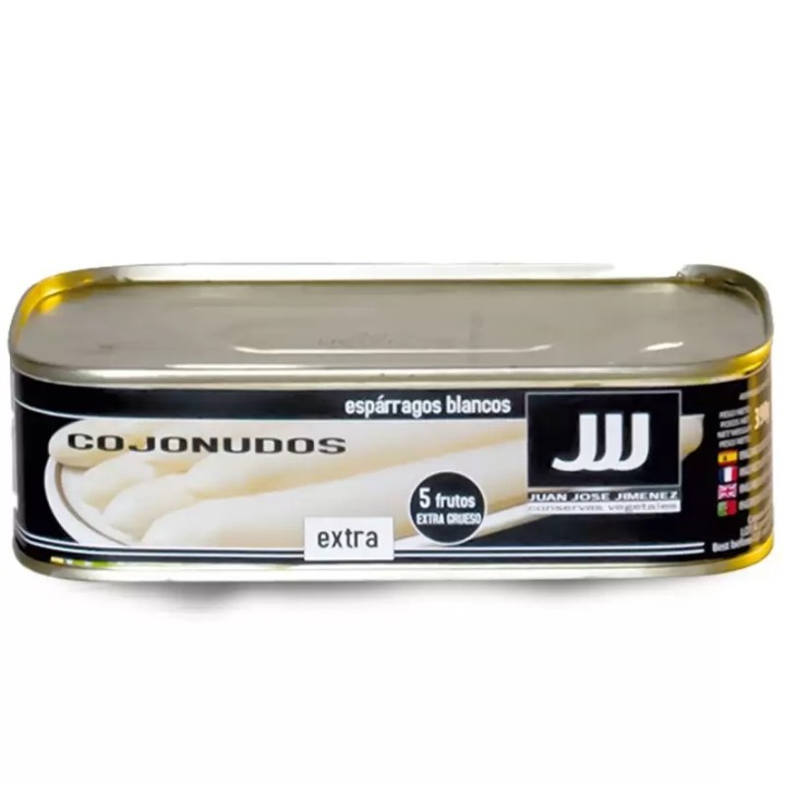 Cojonudos White Asparagus Spears 390g – Premium Navarra Tin | Buy Online UK