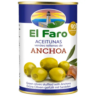 Green Manzanilla Olives filled with Anchovies