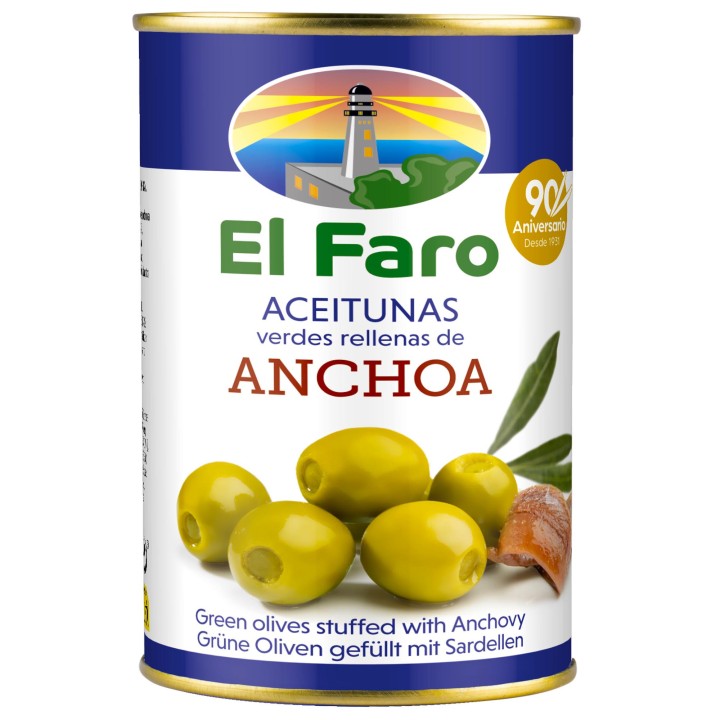 Green Manzanilla Olives filled with Anchovies
