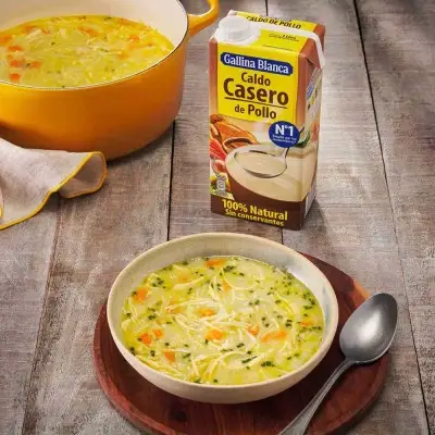 Chicken Stock Broth, 1L, Gallina Blanca Broth Pollo 