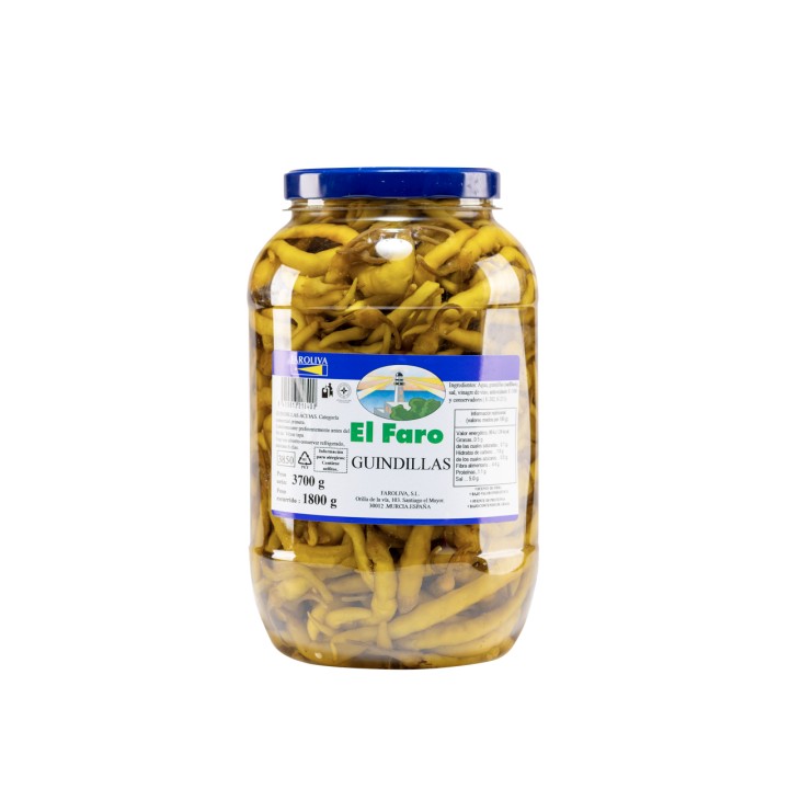 Pickled Guindilla, Green Basque Chilli peppers, 1800g