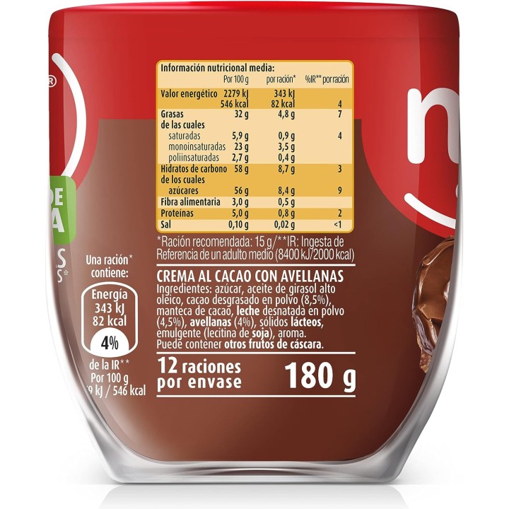 Nocilla, hazelnut and chocolate spread, 180g