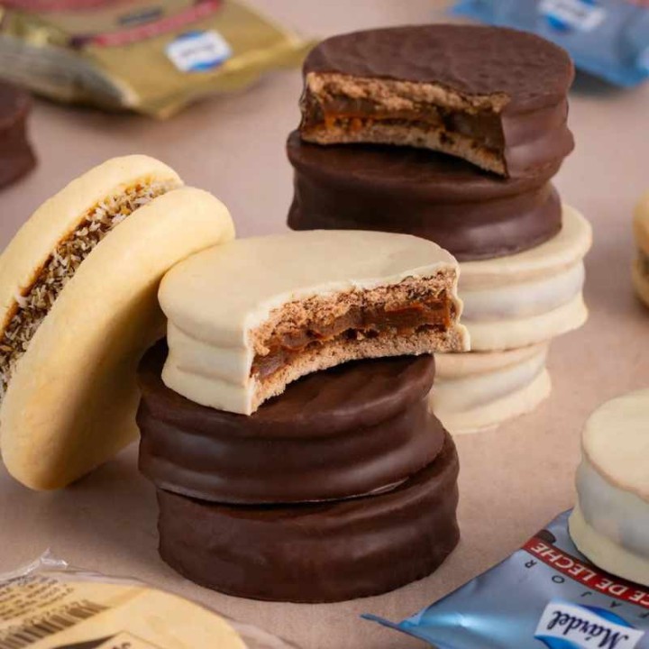Mardel Alfajores Chocolate Blanco - White Chocolate, Pack of 3 x 50 gr