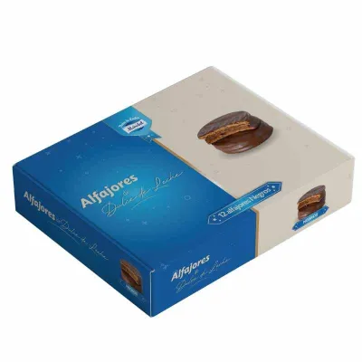 Mardel Alfajores with Dulce de Leche, Dark Chocolate Coated, (12x50g), box