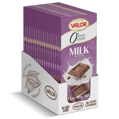 Valor Sugar-Free Milk Chocolate Bar, 100g