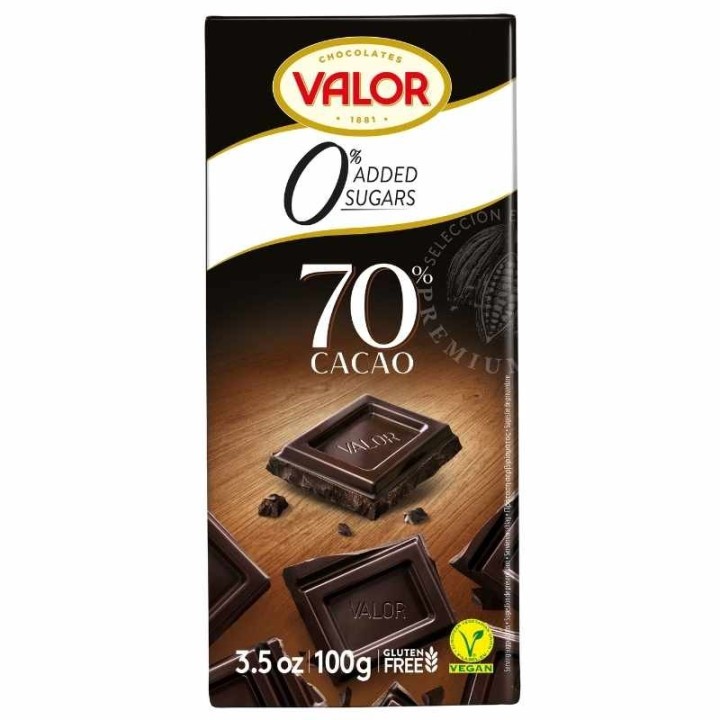Valor Sugar-Free 70% Dark Chocolate Bar,100g