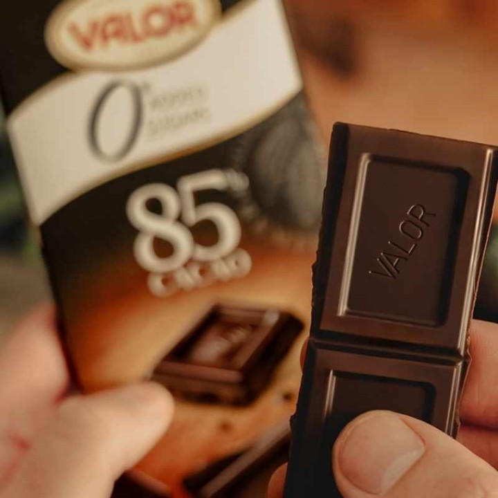 Valor Sugar-Free 85% Dark Chocolate Bar, 100g