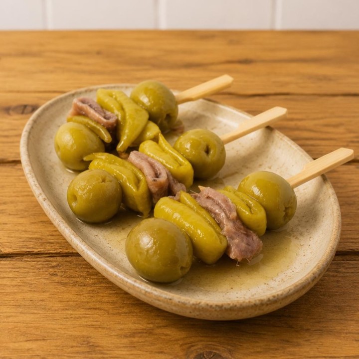 Cantabrian Anchovy Gildas 150g (6 Skewers)