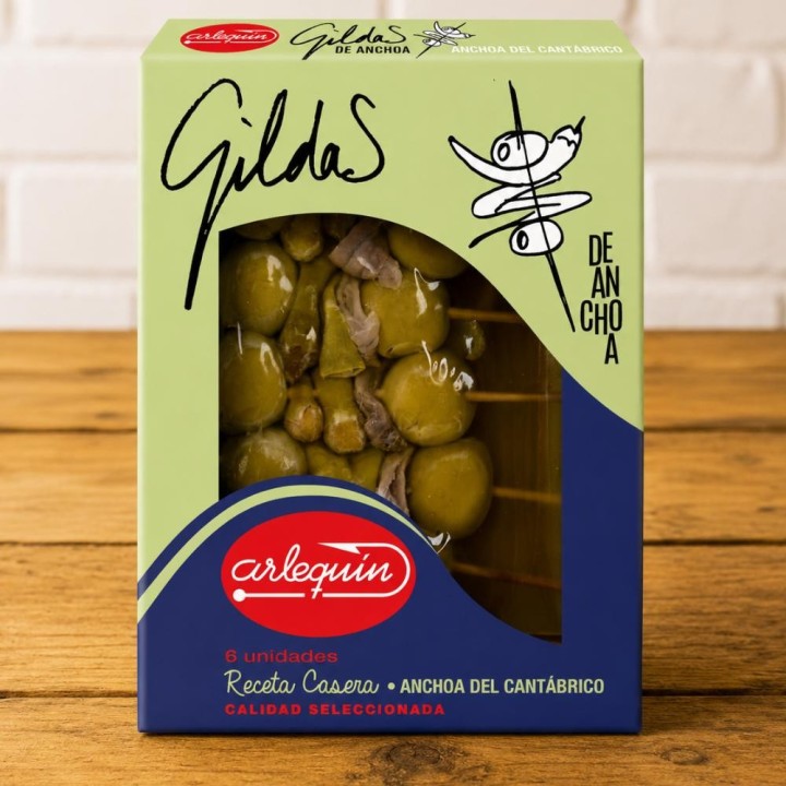 Artisan Cantabrian Anchovy Gildas – 6 Skewers