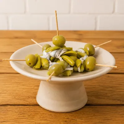 Cantabrian White Anchovy Gildas 150g (6 Skewers)