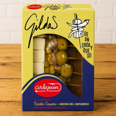 Cantabrian Anchovy & Cheese Gildas (6 Skewers)