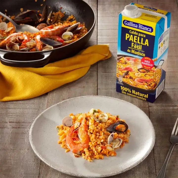 Seafood Paella Stock Broth, 1L, Gallina Blanca Broth