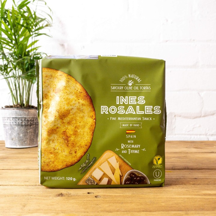 Savoury Olive Oil Rosemary and Thyme Tortas (Biscuits) (120g) | Ines Rosales
