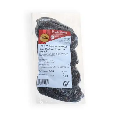 Onion Black Pudding (Morcilla de Cebolla) (±1kg) - Frozen