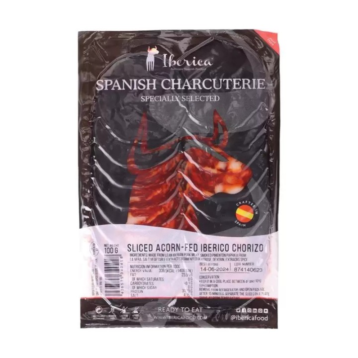 Sliced Acorn-fed Iberico Chorizo, 100g | Buy Online UK